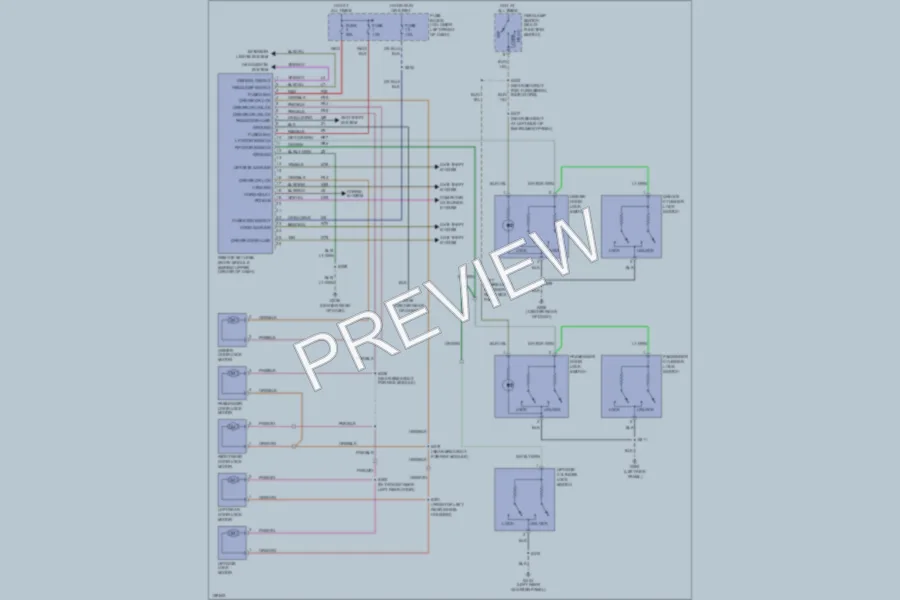 2001 Chrysler PTCruiser Power Door Locks wiring diagram preview