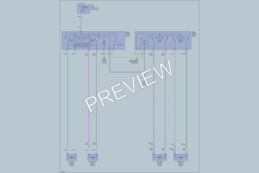 2001 Chrysler PTCruiser Power Windows wiring diagram preview