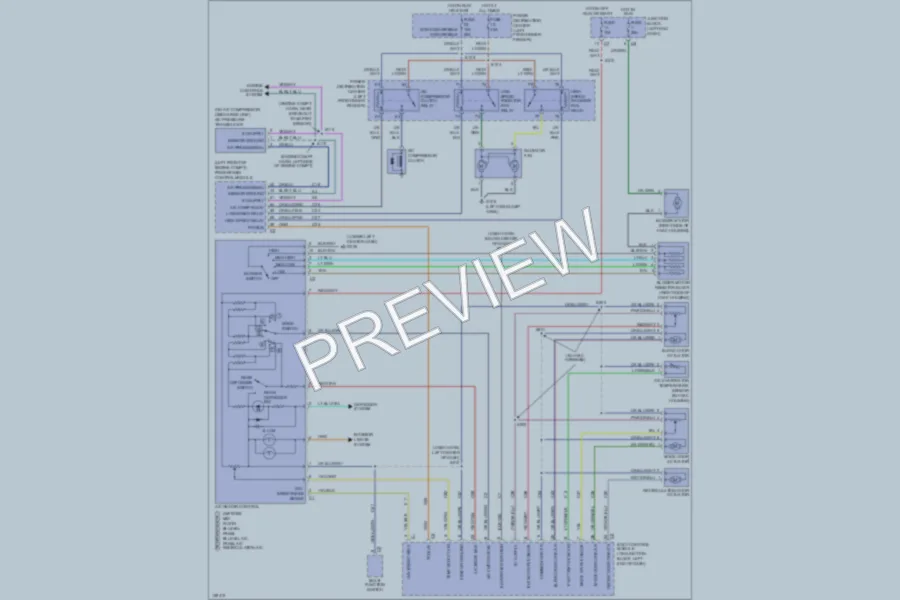 2001 Chrysler Convertible Air Conditioning wiring diagram preview