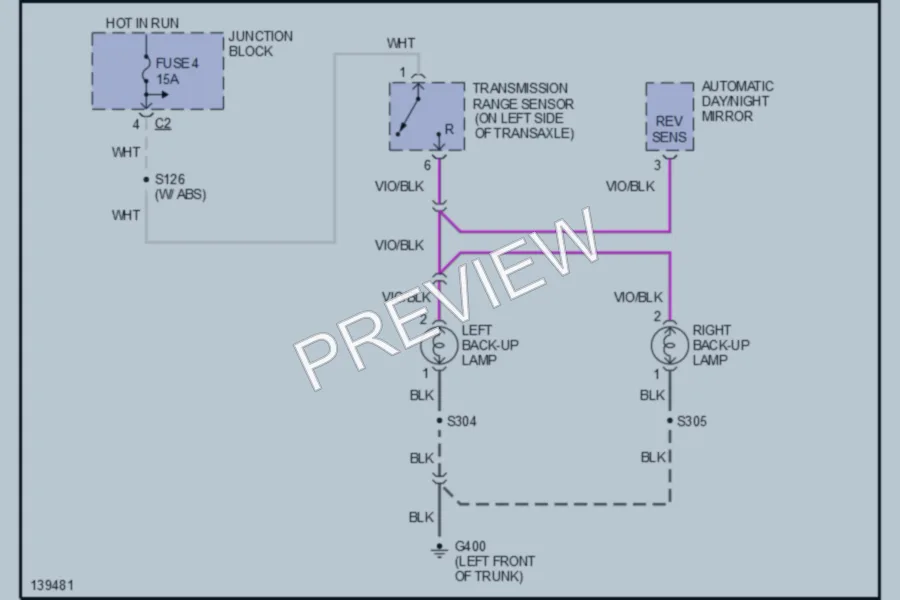 2001 Chrysler Convertible Exterior Lights wiring diagram preview