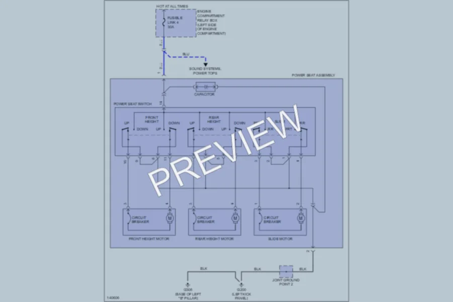 2001 Chrysler Coupe Power Seats wiring diagram preview