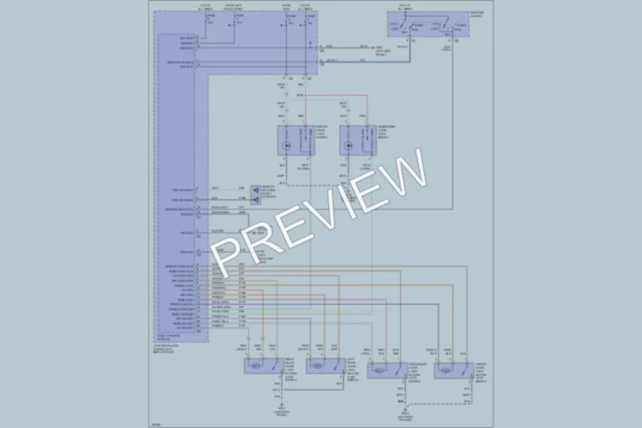 2001 Chrysler Sedan Power Door Locks wiring diagram preview