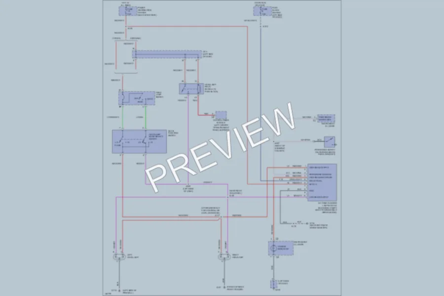 2001 Dodge B2500 Headlights wiring diagram preview