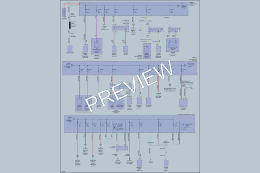 2001 Dodge Dakota Power Distribution wiring diagram preview