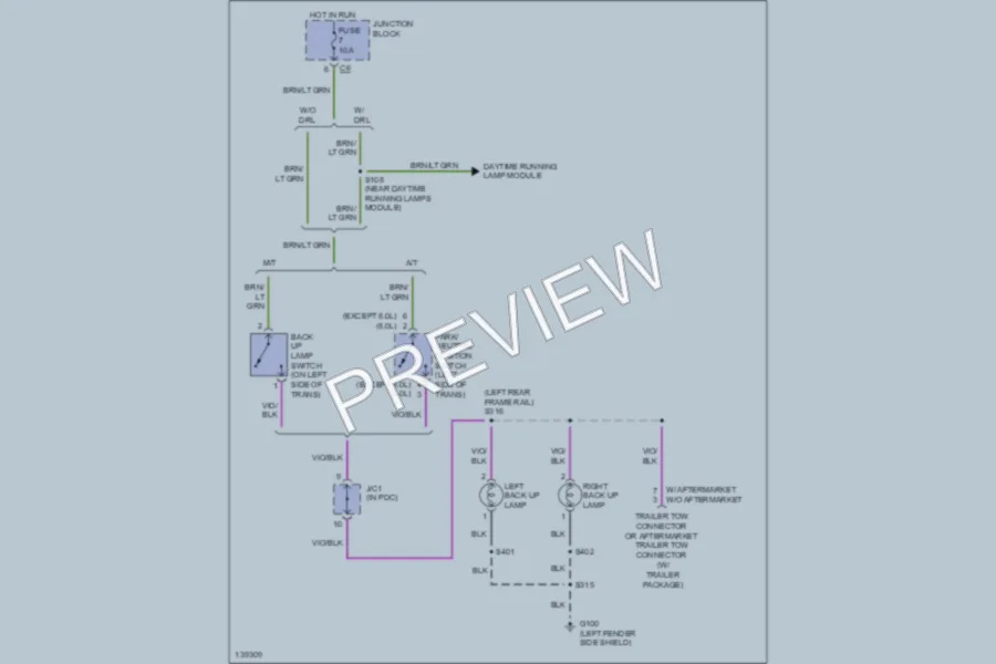 2001 Dodge R3500 Exterior Lights wiring diagram preview