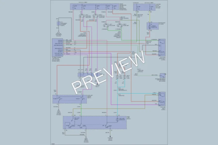 2001 Dodge R2500 Headlights wiring diagram preview