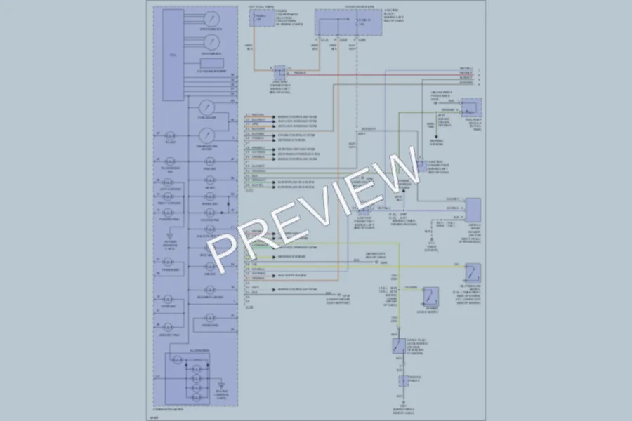 2001 Dodge 2D Coupe Instrument Cluster wiring diagram preview