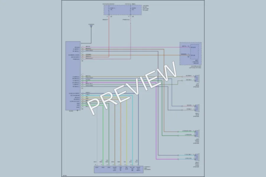 2001 Dodge 4D Sedan Radio wiring diagram preview