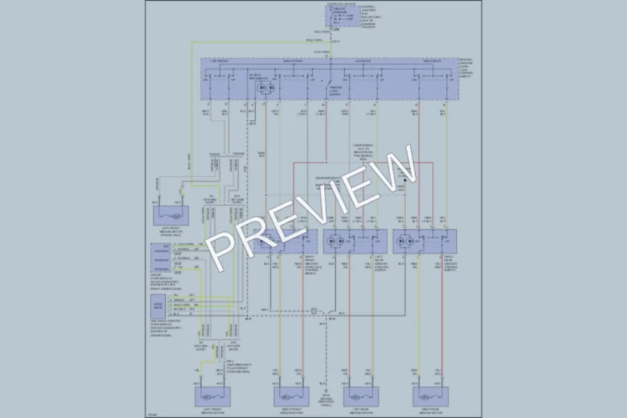 2001 Ford CrownVictoria Power Windows wiring diagram preview