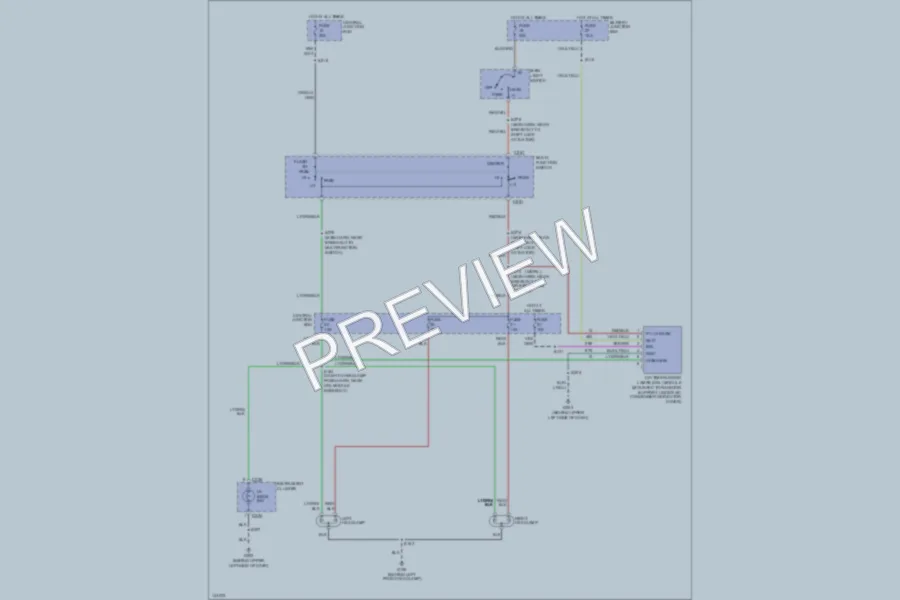 2001 Ford E150 Headlights wiring diagram preview