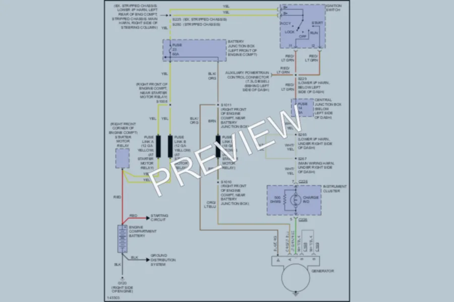 2001 Ford E150 Starting Charging wiring diagram preview