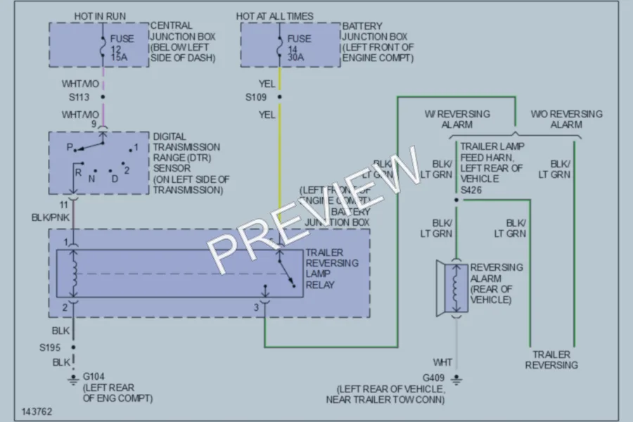2001 Ford E450Econoline Exterior Lights wiring diagram preview