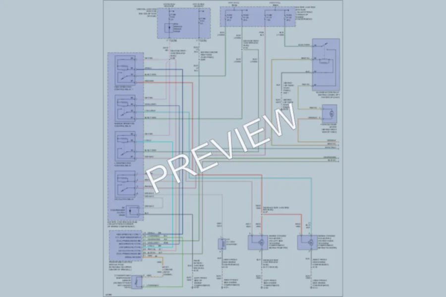 2001 Ford Escape Air Conditioning wiring diagram preview