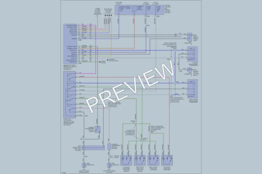 2001 Ford Escort Power Door Locks wiring diagram preview