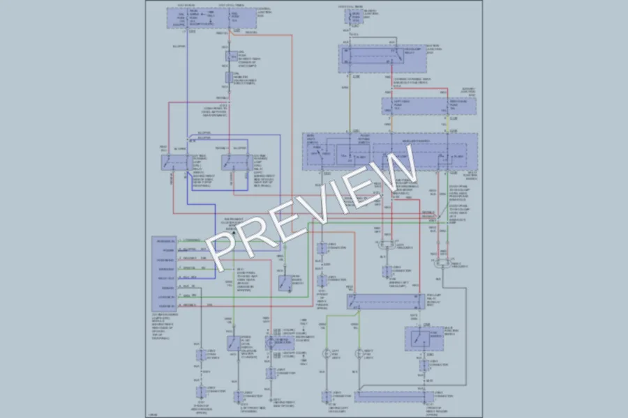 2001 Ford EscortZX2 Headlights wiring diagram preview