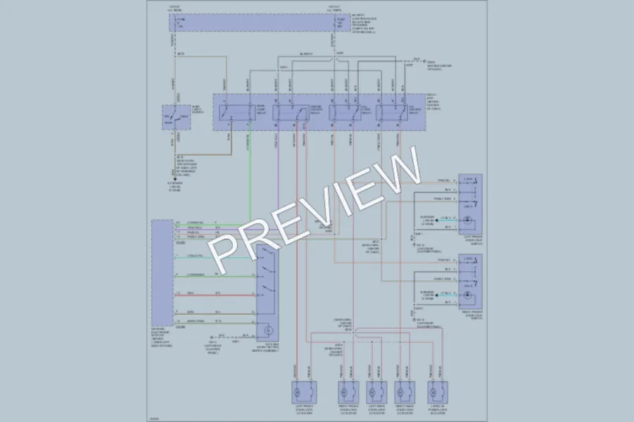 2001 Ford Excursion Power Door Locks wiring diagram preview