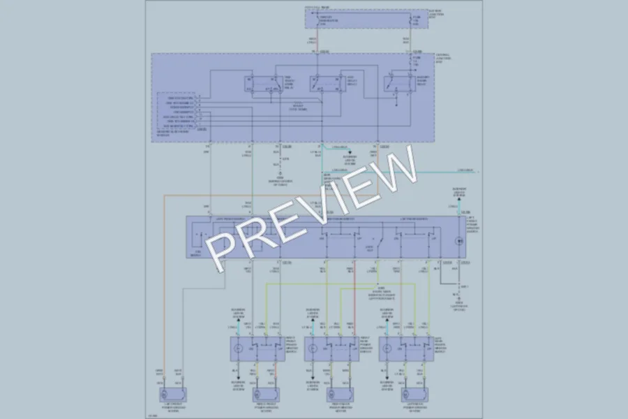 2001 Ford Excursion Power Windows wiring diagram preview