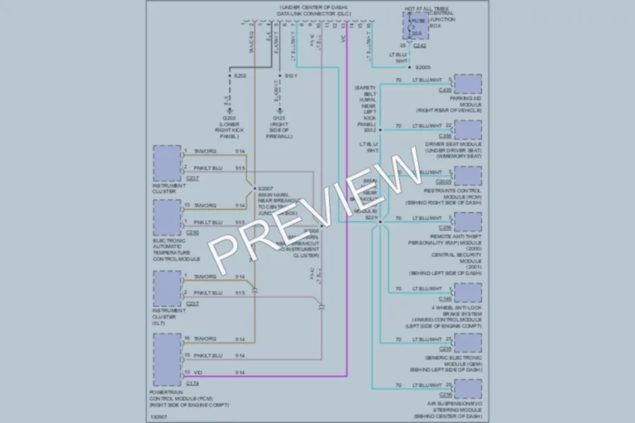 2001 Ford Expedition Computer Data Lines wiring diagram preview