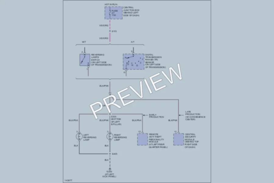 2001 Ford ExplorerSport Exterior Lights wiring diagram preview