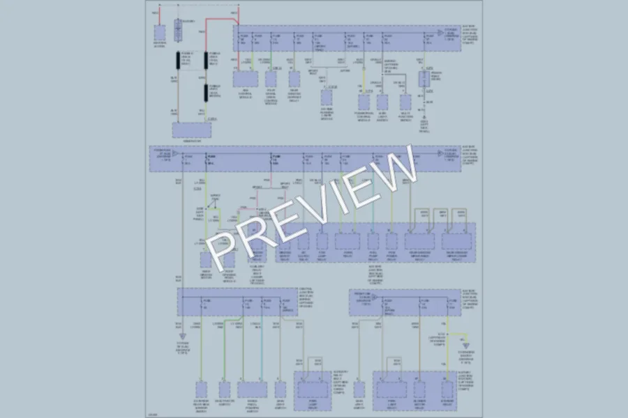 2001 Ford ExplorerSport Power Distribution wiring diagram preview