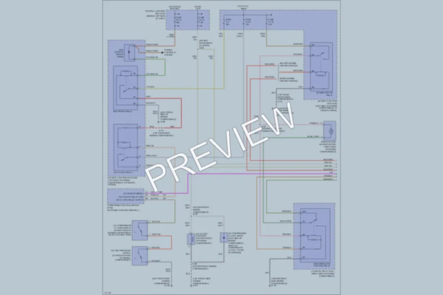 2001 Ford ExplorerSportTrac Air Conditioning wiring diagram preview