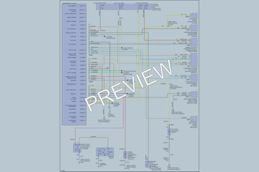 2001 Ford ExplorerSportTrac Instrument Cluster wiring diagram preview