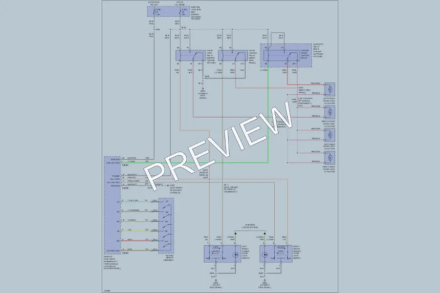 2001 Ford ExplorerSportTrac Power Door Locks wiring diagram preview
