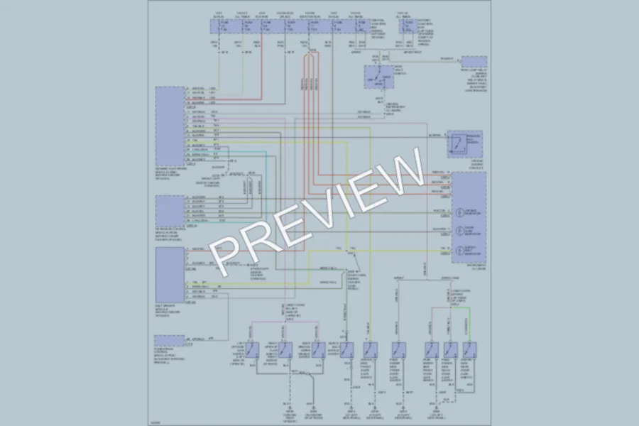 2001 Ford ExplorerSportTrac Warning Systems wiring diagram preview