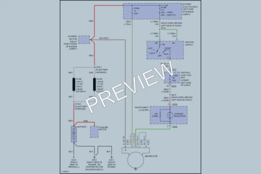 2001 Ford F150 Starting Charging wiring diagram preview