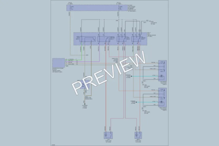 2001 Ford F250 Super Duty Power Door Locks wiring diagram preview