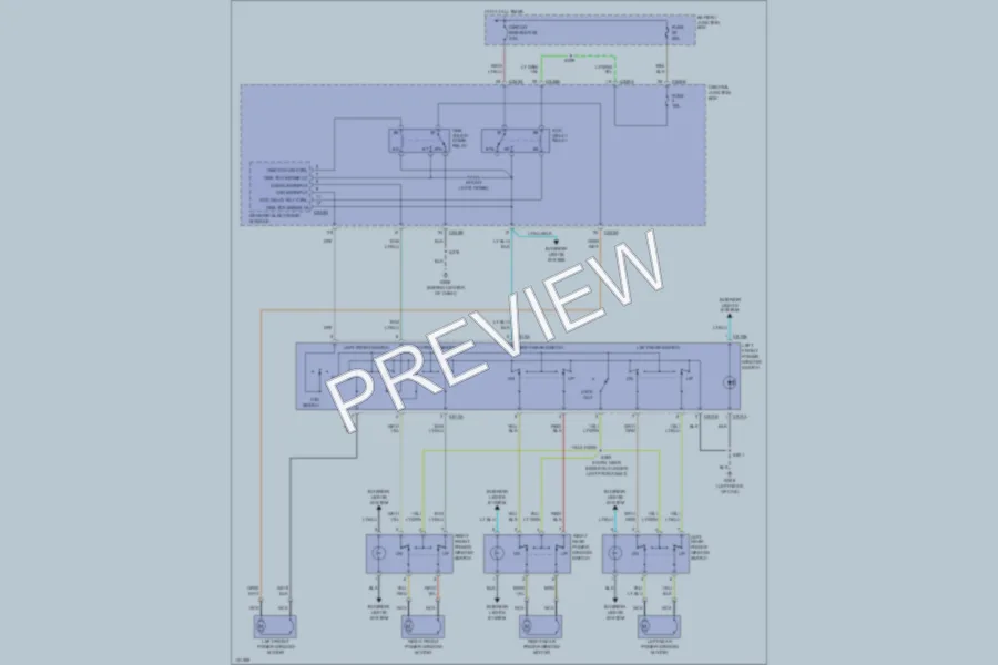 2001 Ford F350 Super Duty Power Windows wiring diagram preview