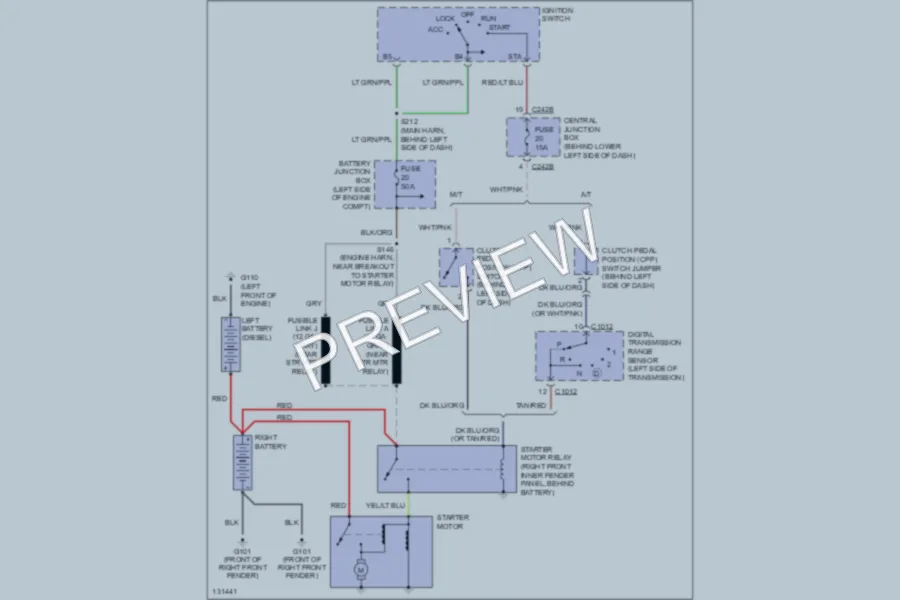 2001 Ford F350 Super Duty Starting Charging wiring diagram preview