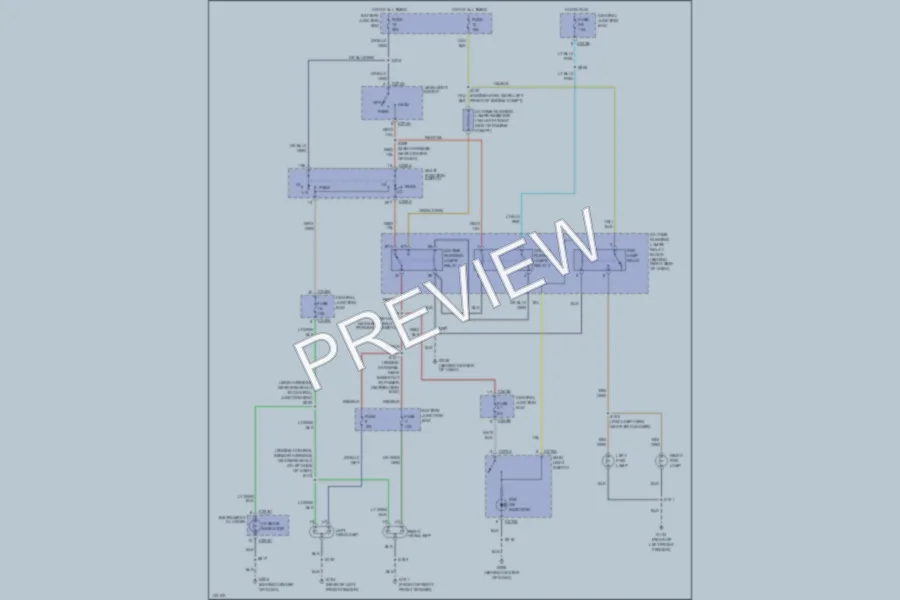2001 Ford F350 Super Duty Headlights wiring diagram preview