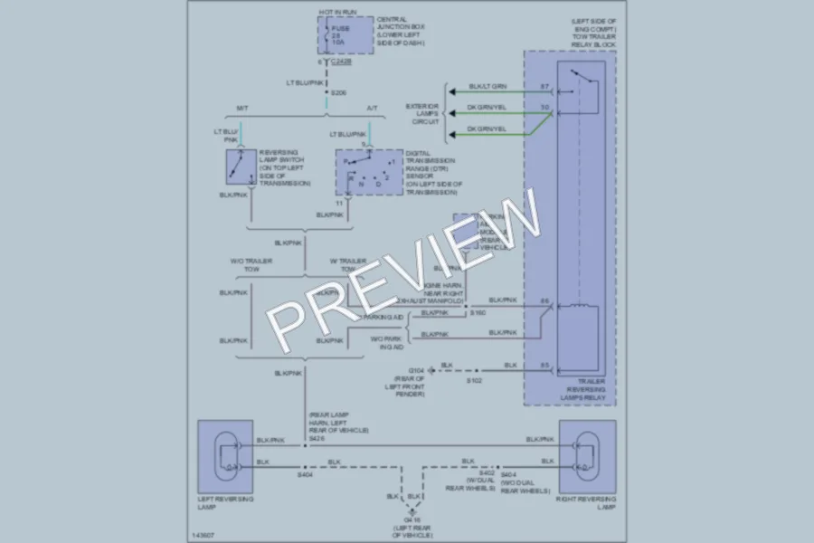 2001 Ford F350 Super Duty Exterior Lights wiring diagram preview