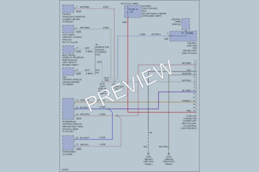 2001 Ford Focus Computer Data Lines wiring diagram preview
