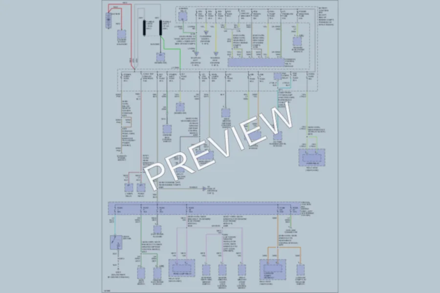 2001 Ford Mustang Power Distribution wiring diagram preview