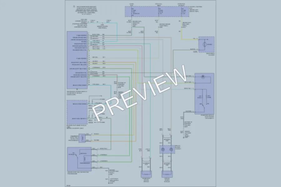 2001 Ford Ranger Supplemental Restraints wiring diagram preview