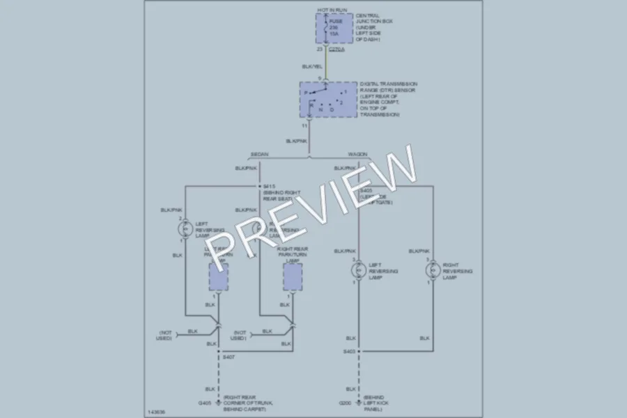 2001 Ford Taurus Exterior Lights wiring diagram preview