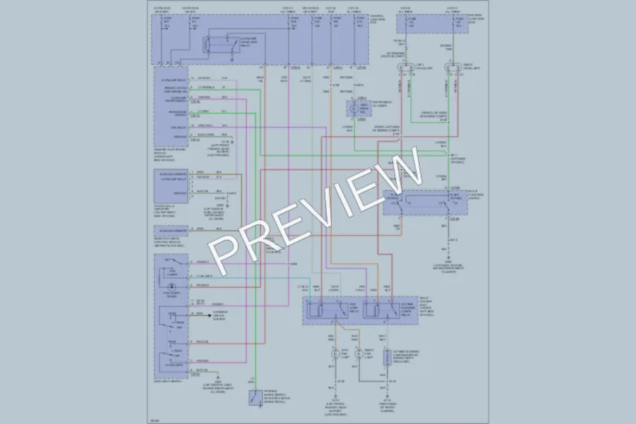 2001 Ford Taurus Headlights wiring diagram preview