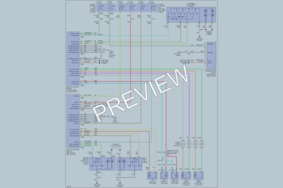 2001 Ford Windstar Power Door Locks wiring diagram preview