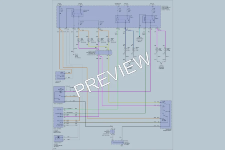 2001 GMC 2500 Hd Headlights wiring diagram preview