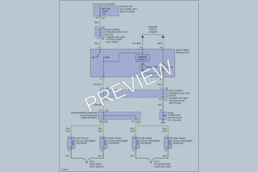 2001 GMC 1500 Electronic Suspension wiring diagram preview