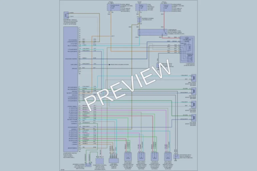 2001 GMC K2500 Electronic Suspension wiring diagram preview