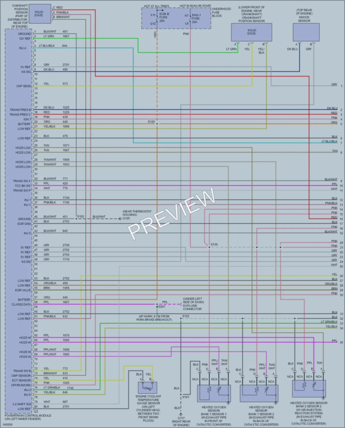 2001 GMC G1500 Engine Performance wiring diagram preview