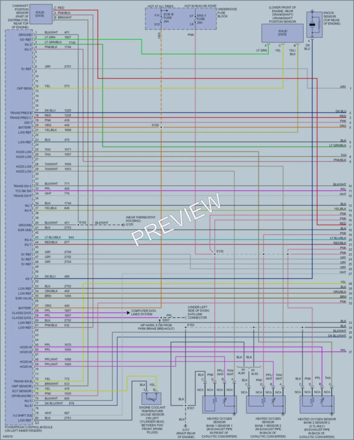 2001 GMC G3500 Engine Performance wiring diagram preview