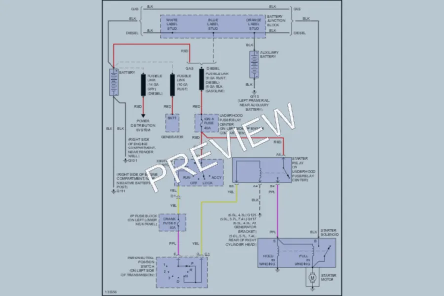 2001 GMC G3500 Starting Charging wiring diagram preview