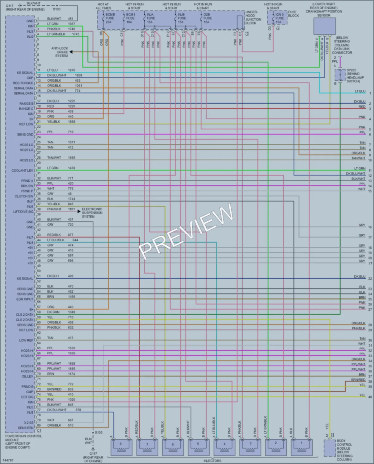 2001 GMC K2500 Engine Performance wiring diagram preview