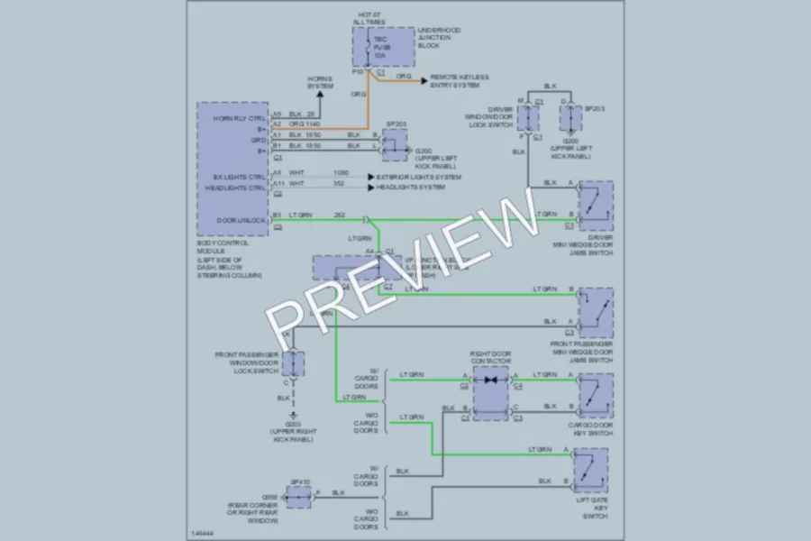 2001 GMC 2500 Anti Theft wiring diagram preview