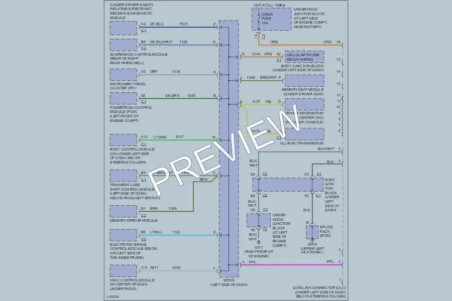 2001 GMC 3500 Computer Data Lines wiring diagram preview