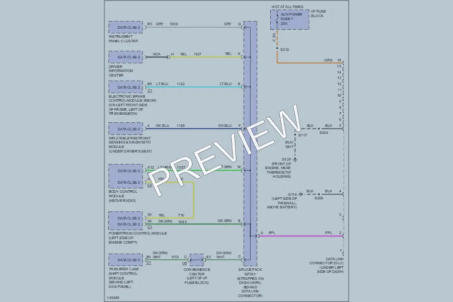 2001 GMC Safari Computer Data Lines wiring diagram preview